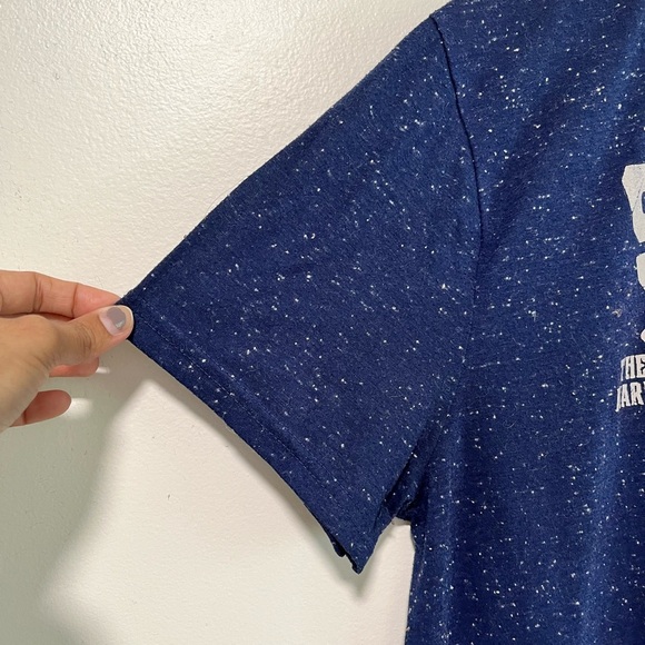 Superman Unisex Blue Speckled Graphic Tee, Size Large - Picture 6 of 9